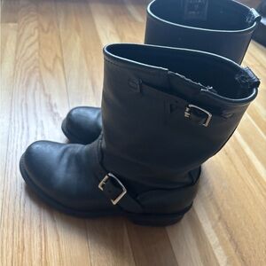 FRYE Black Leather Biker Boots 
WOMENS SIZE 9